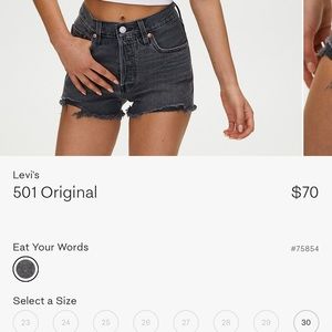 LEVI’s PREMIUM 501 Denim Shorts